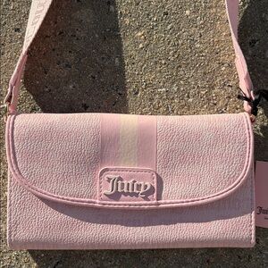 Juicy Couture Pink Diamond Fashionista monogram shoulder bag Y2K 90s crossbody